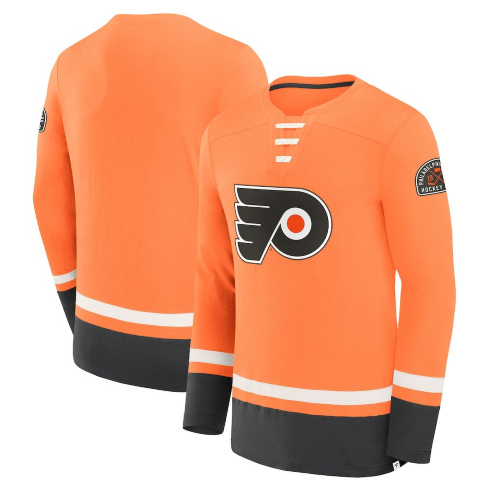 NHL Philadelphia Flyers Fanatics Vintage High Point Long Sleeve T-Shirt - Orange