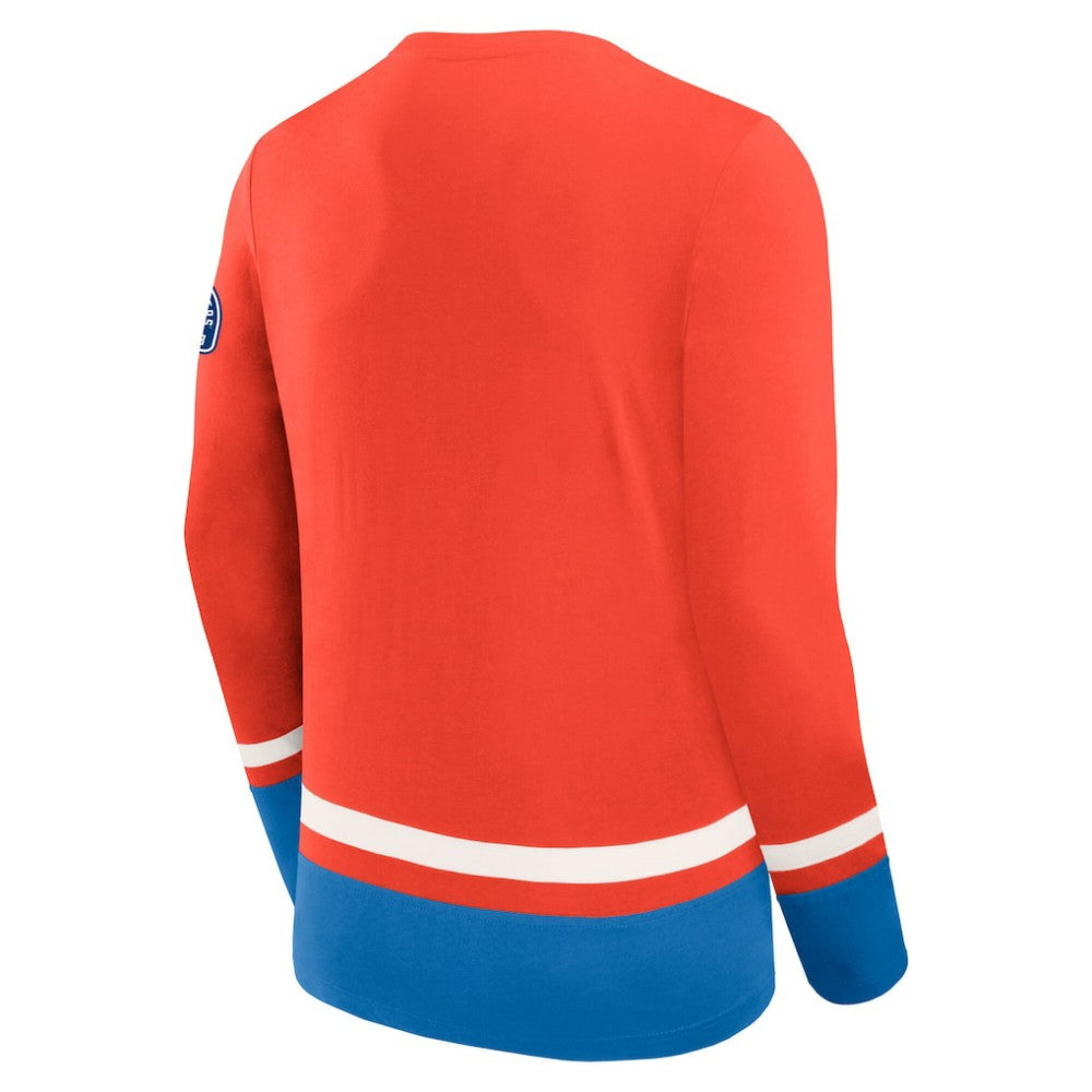 NHL New York Rangers Fanatics Vintage High Point Long Sleeve T-Shirt - Blue