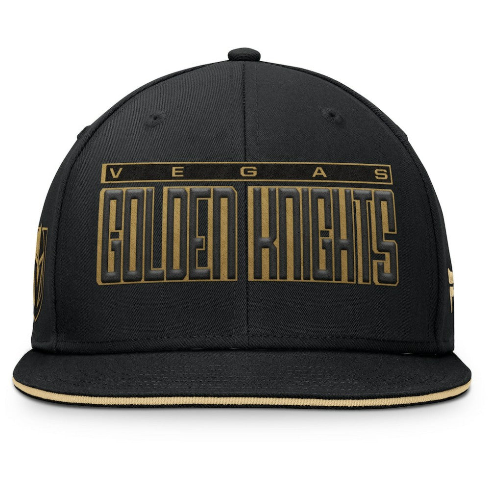 NHL Vegas Golden Knights Fanatics Fundamental Gino Stack Snapback Hat - Black