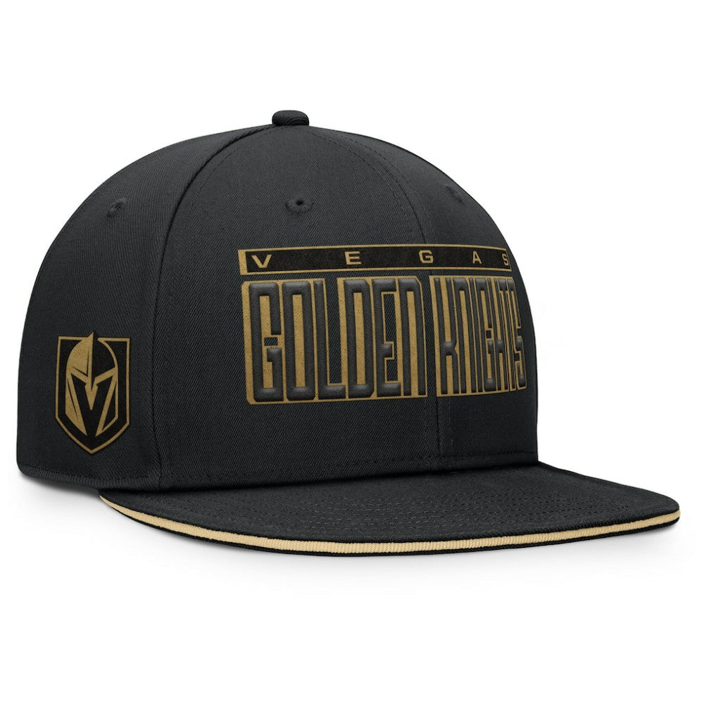 NHL Vegas Golden Knights Fanatics Fundamental Gino Stack Snapback Hat - Black