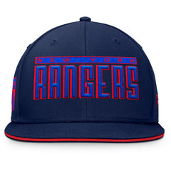 NHL New York Rangers Fanatics Fundamental Gino Stack Snapback Hat - Blue