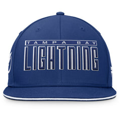 NHL Tampa Bay Lightning Fanatics Fundamental Gino Stack Snapback Hat - Blue