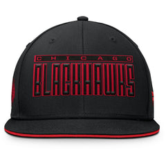 NHL Chicago Blackhawks Fanatics Fundamental Gino Stack Snapback Hat - Black