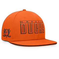 NHL Anaheim Ducks Fanatics Fundamental Gino Stack Snapback Hat - Black