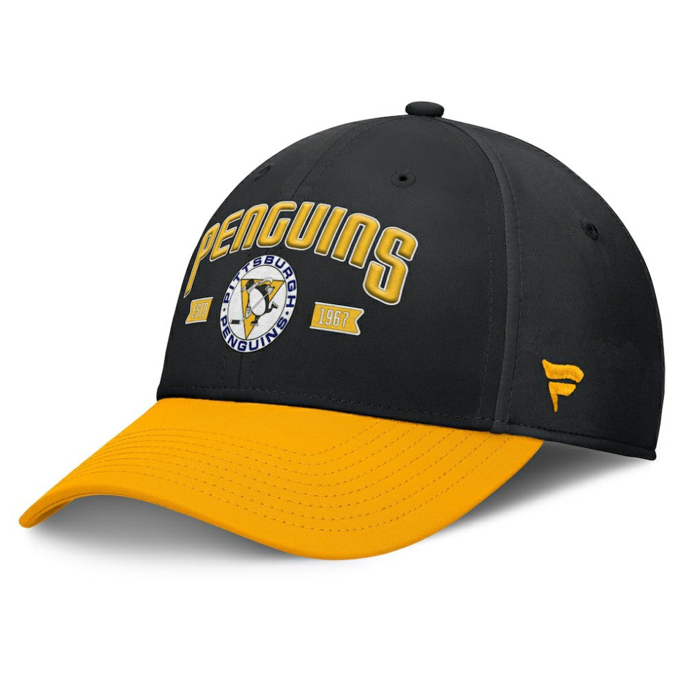 NHL Pittsburgh Penguins Fanatics Heritage Captain Flex Hat - Black/Gold