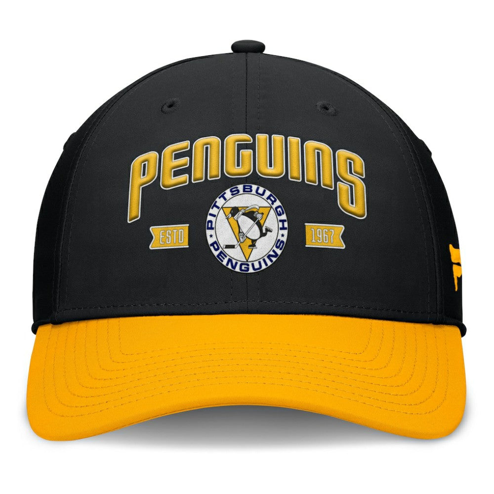 NHL Pittsburgh Penguins Fanatics Heritage Captain Flex Hat - Black/Gold