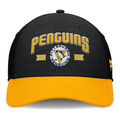 NHL Pittsburgh Penguins Fanatics Heritage Captain Flex Hat - Black/Gold