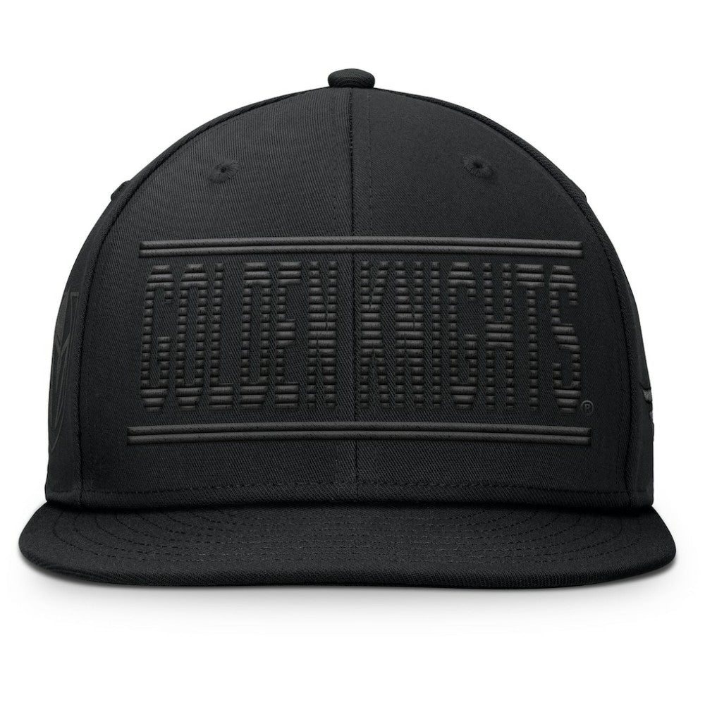 NHL Vegas Golden Knights Fanatics Heritage Ice Time Wordmark Fitted Hat - Black