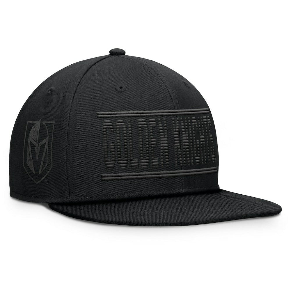 NHL Vegas Golden Knights Fanatics Heritage Ice Time Wordmark Fitted Hat - Black