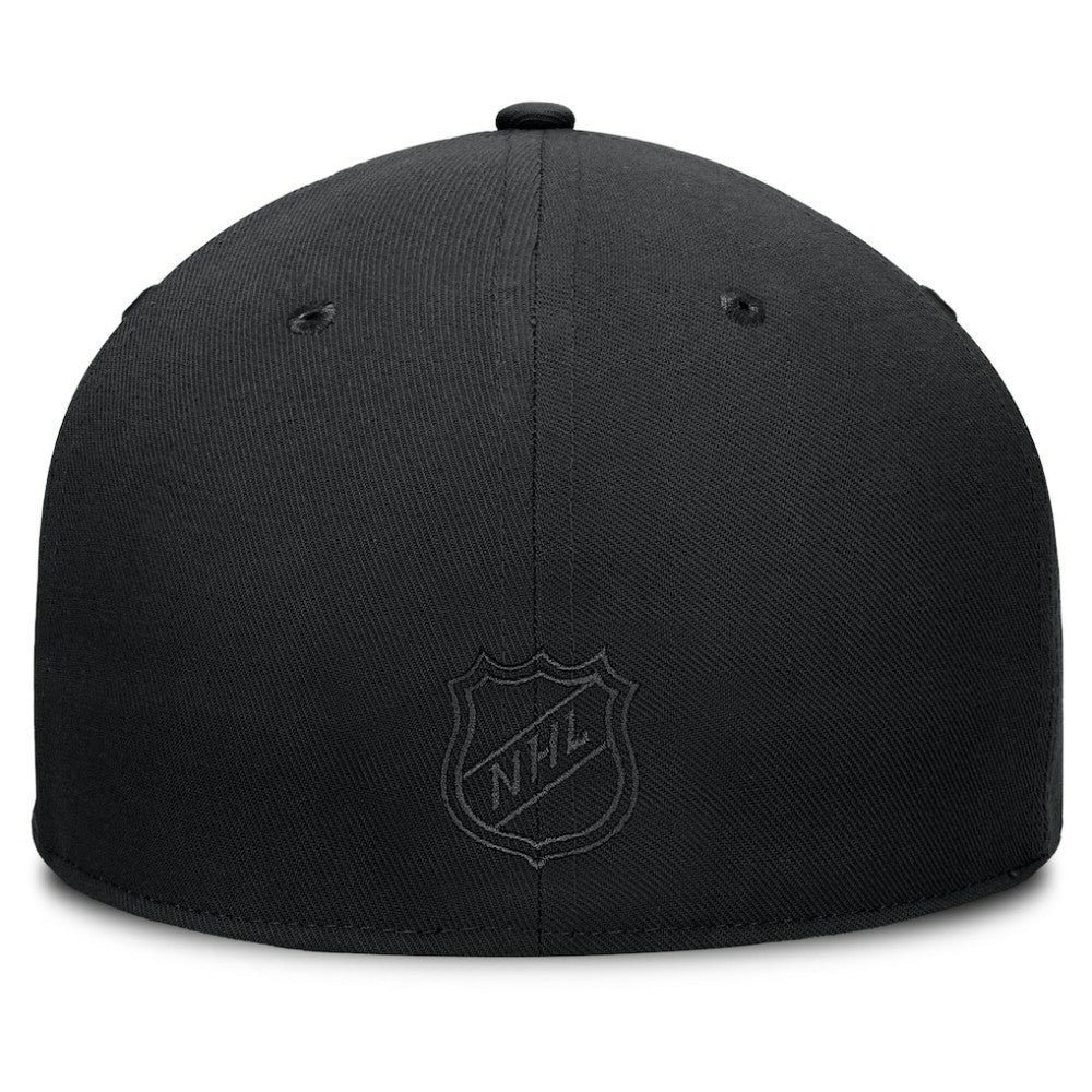 NHL Vegas Golden Knights Fanatics Heritage Ice Time Wordmark Fitted Hat - Black