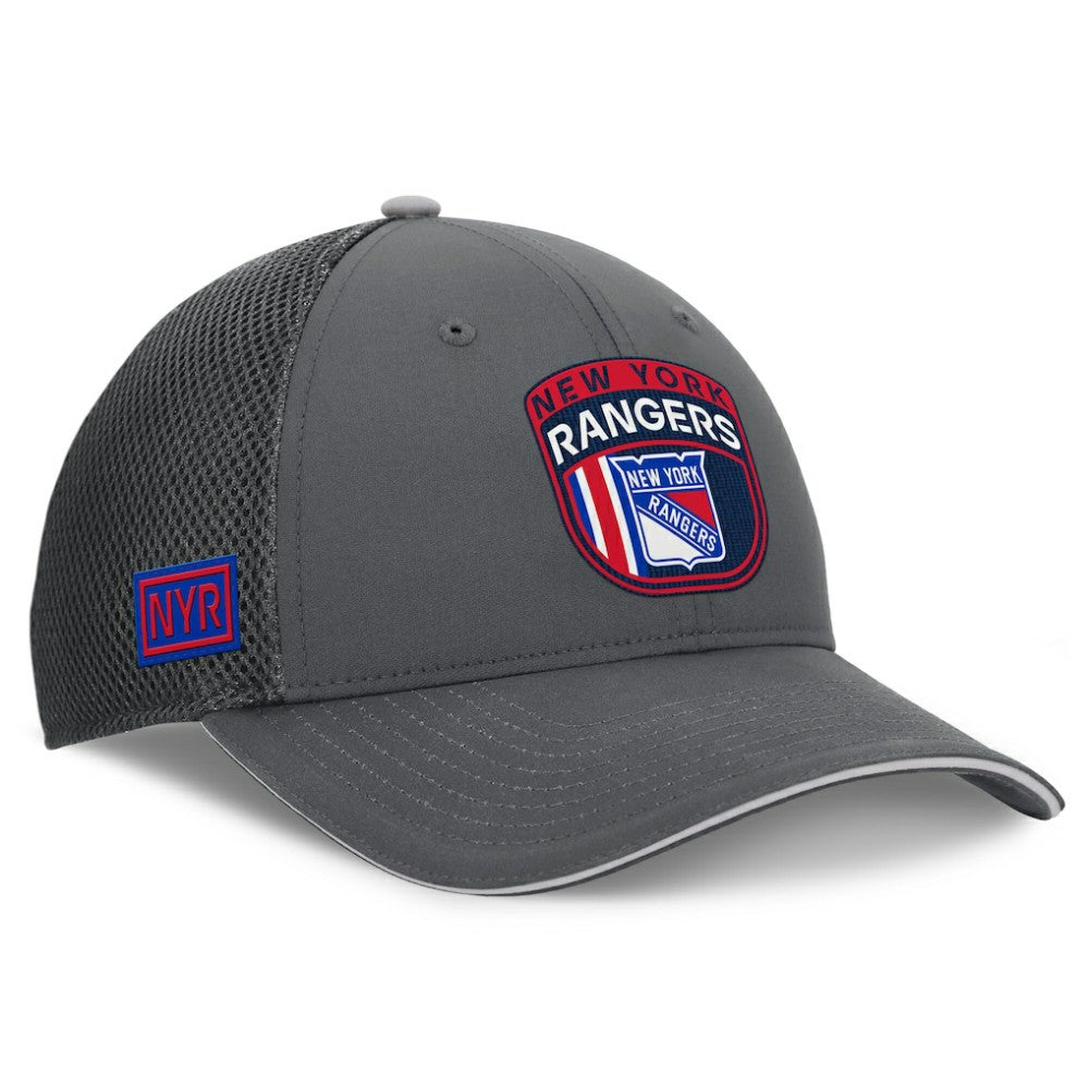 NHL New York Rangers Fanatics Authentic Pro Home Ice Trucker Adjustable Hat - Gray