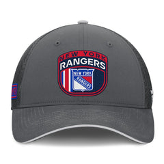 NHL New York Rangers Fanatics Authentic Pro Home Ice Trucker Adjustable Hat - Gray