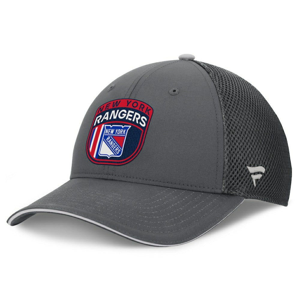 NHL New York Rangers Fanatics Authentic Pro Home Ice Trucker Adjustable Hat - Gray