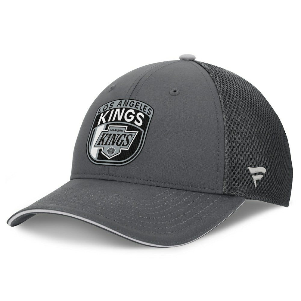 NHL Los Angeles Kings Fanatics Authentic Pro Home Ice Trucker Adjustable Hat - Gray