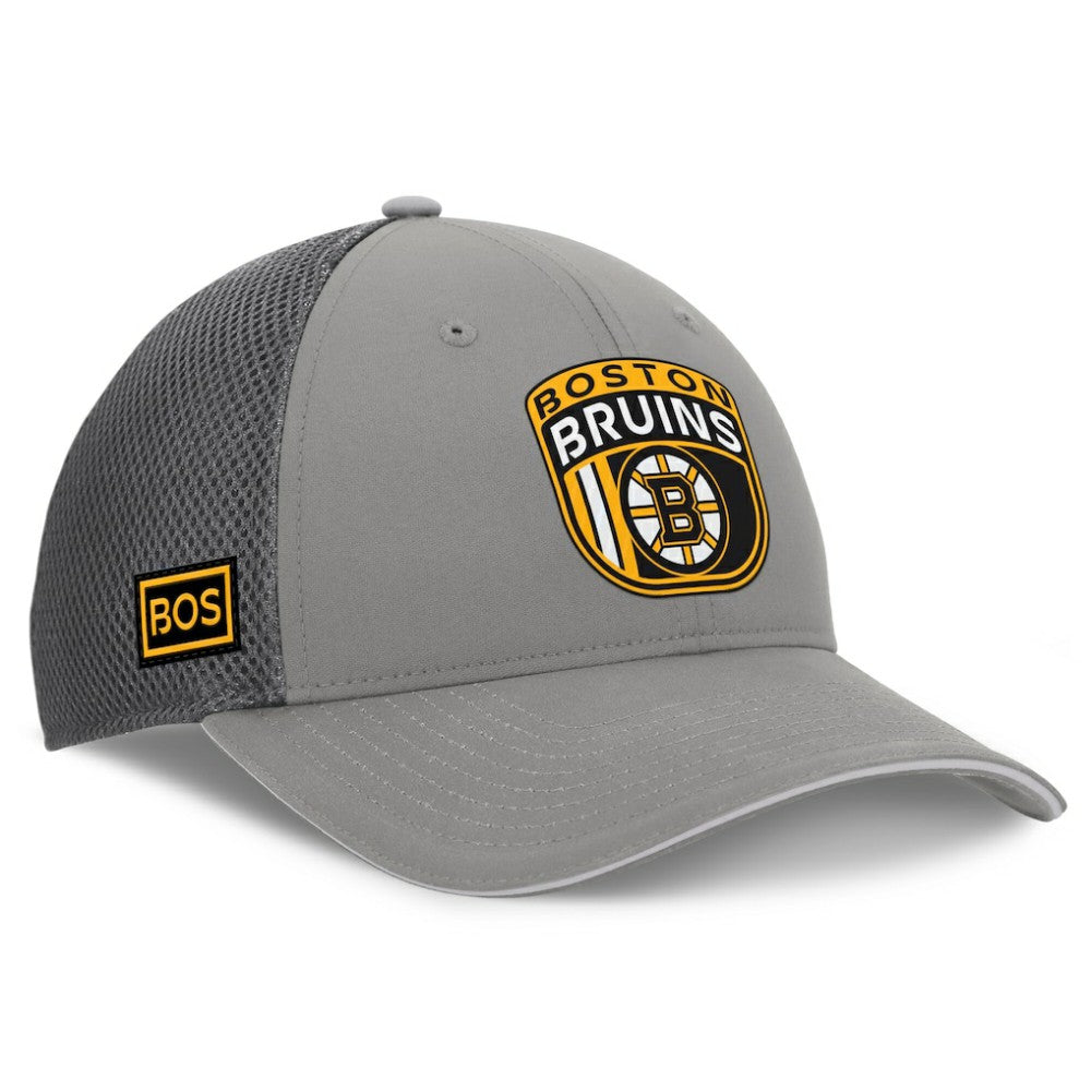 NHL Boston Bruins Fanatics Authentic Pro Home Ice Trucker Adjustable Hat - Gray