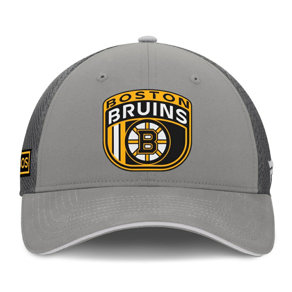 NHL Boston Bruins Fanatics Authentic Pro Home Ice Trucker Adjustable Hat - Gray