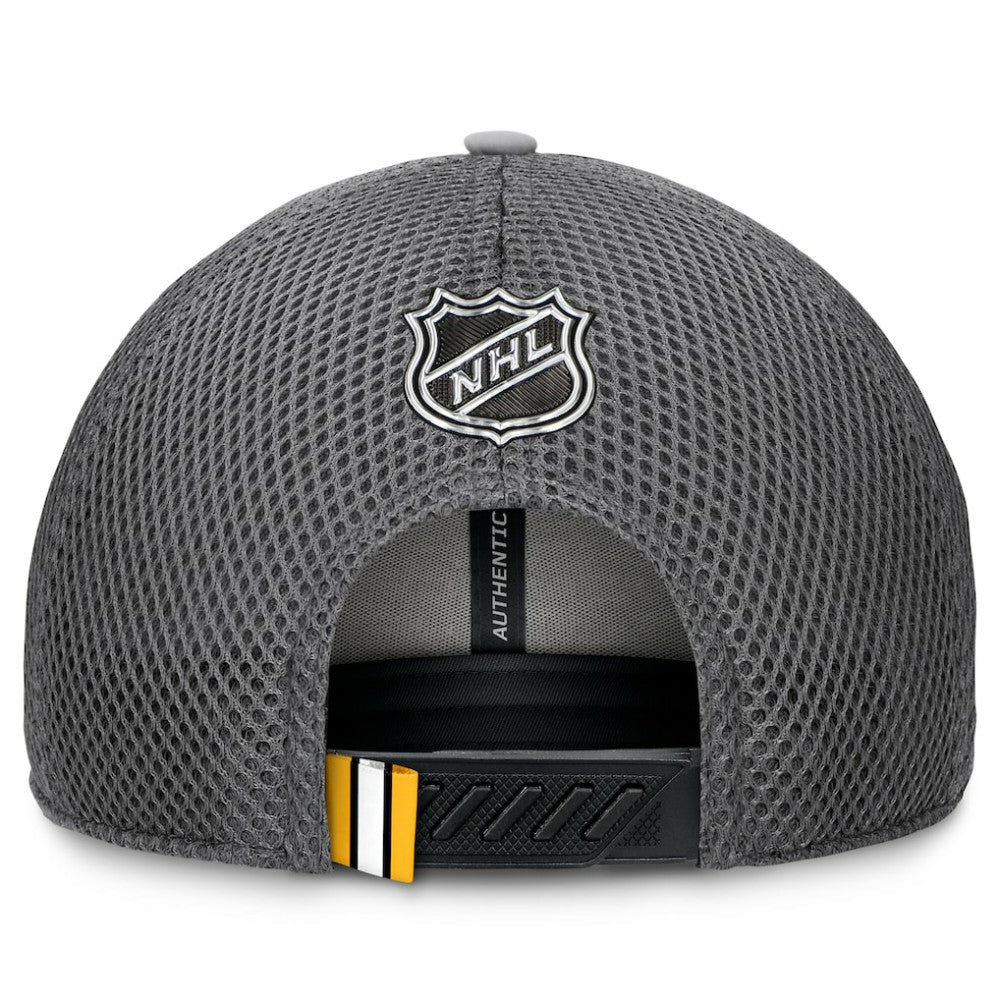 NHL Boston Bruins Fanatics Authentic Pro Home Ice Trucker Adjustable Hat - Gray