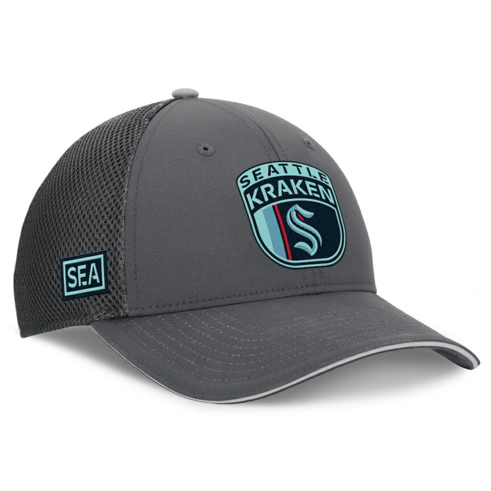 NHL Seattle Kraken Fanatics Authentic Pro Home Ice Trucker Adjustable Hat - Gray