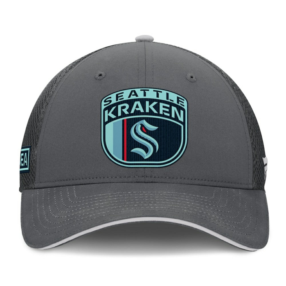 NHL Seattle Kraken Fanatics Authentic Pro Home Ice Trucker Adjustable Hat - Gray