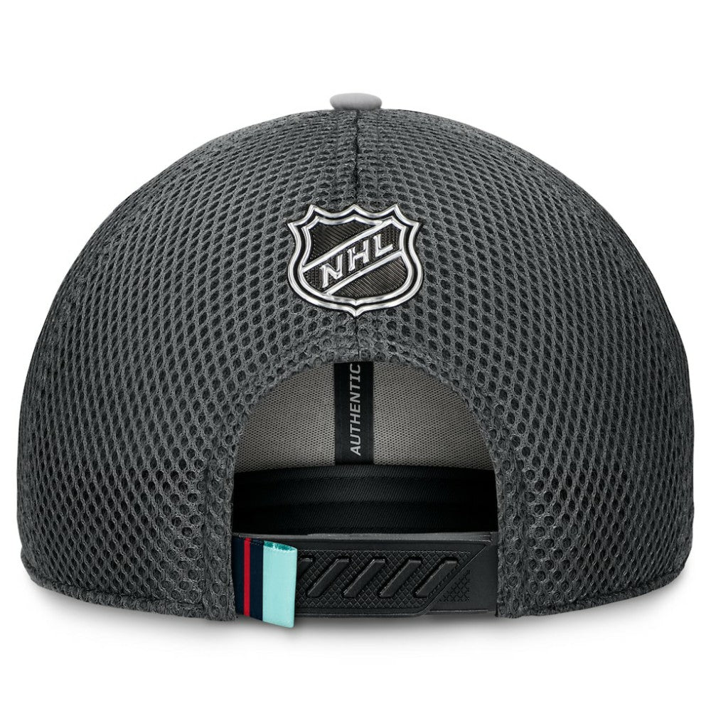 NHL Seattle Kraken Fanatics Authentic Pro Home Ice Trucker Adjustable Hat - Gray