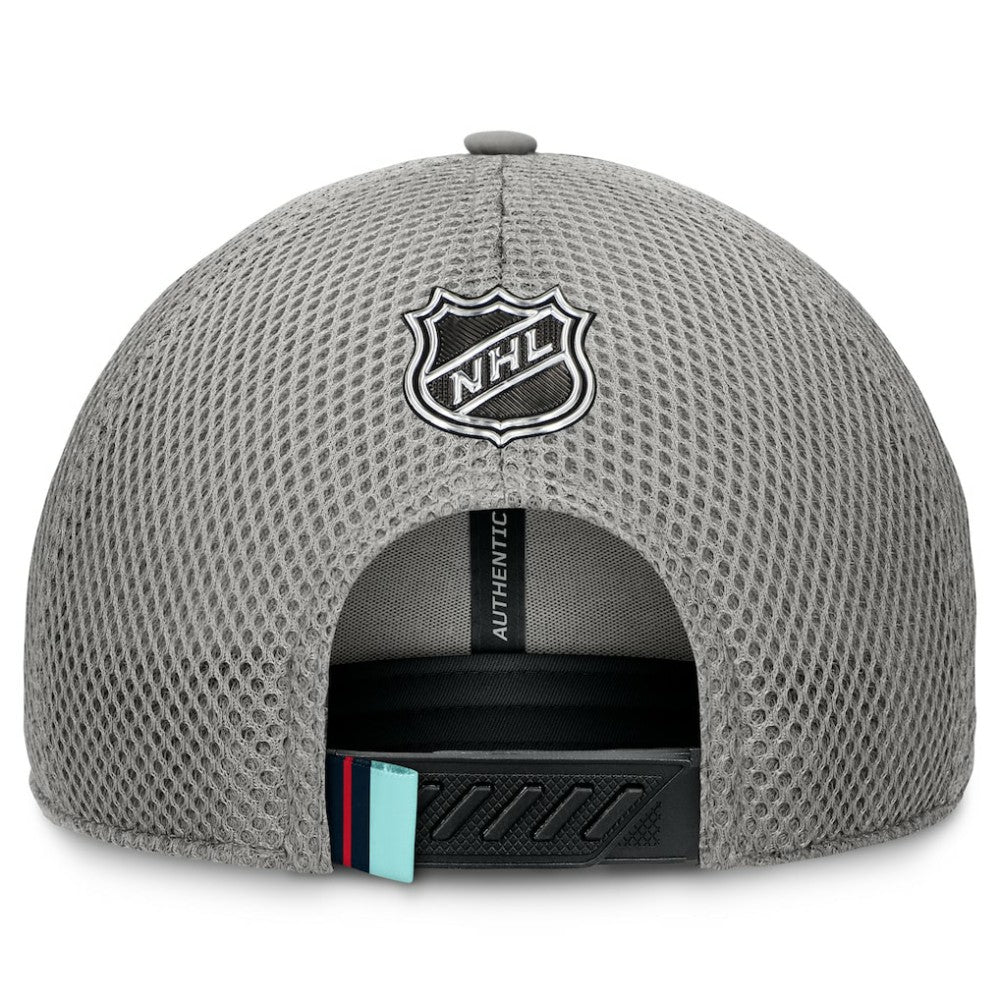 NHL Seattle Kraken Fanatics Authentic Pro Home Ice Trucker Adjustable Hat - Gray