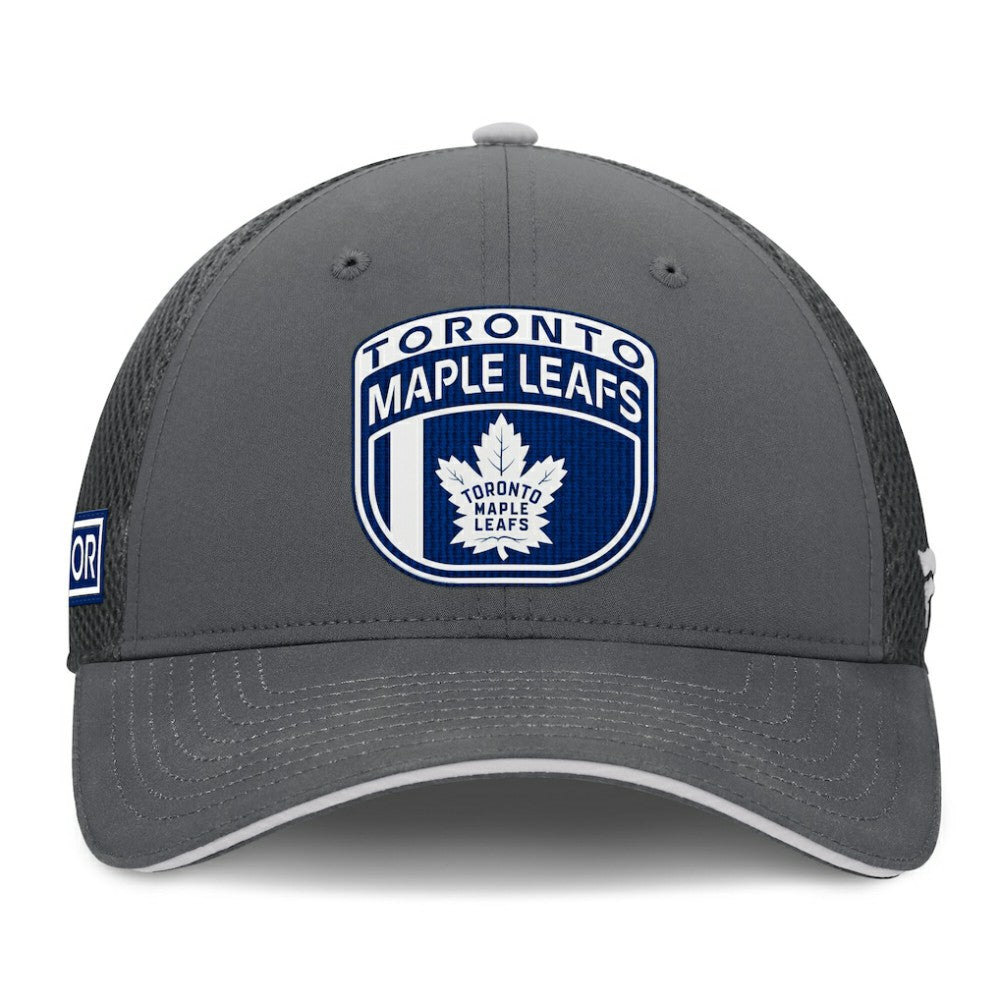 NHL Toronto Maple Leafs Fanatics Authentic Pro Home Ice Trucker Adjustable Hat - Gray
