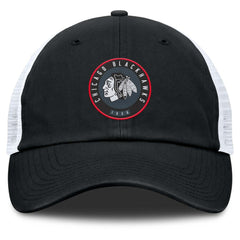 NHL Chicago Blackhawks Fanatics Averie Trucker Adjustable Hat - Black/White