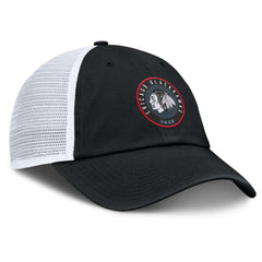 NHL Chicago Blackhawks Fanatics Averie Trucker Adjustable Hat - Black/White