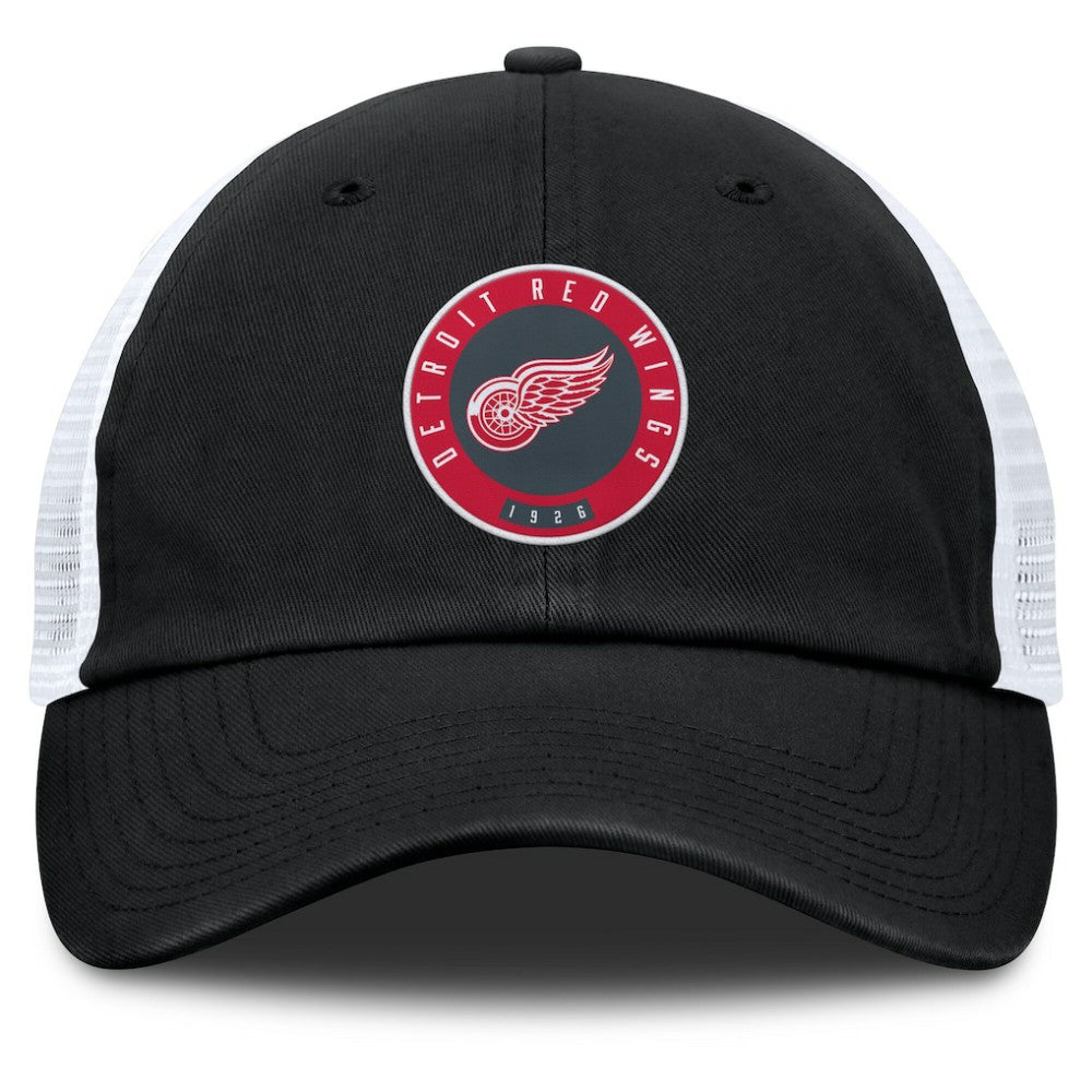 NHL Detroit Red Wings Fanatics Averie Trucker Adjustable Hat - Black/Gray