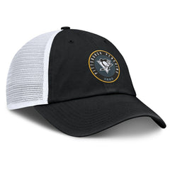NHL Pittsburgh Penguins Fanatics Averie Trucker Adjustable Hat - Black/White