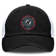 NHL New Jersey Devils Fanatics Averie Trucker Adjustable Hat - Black/White