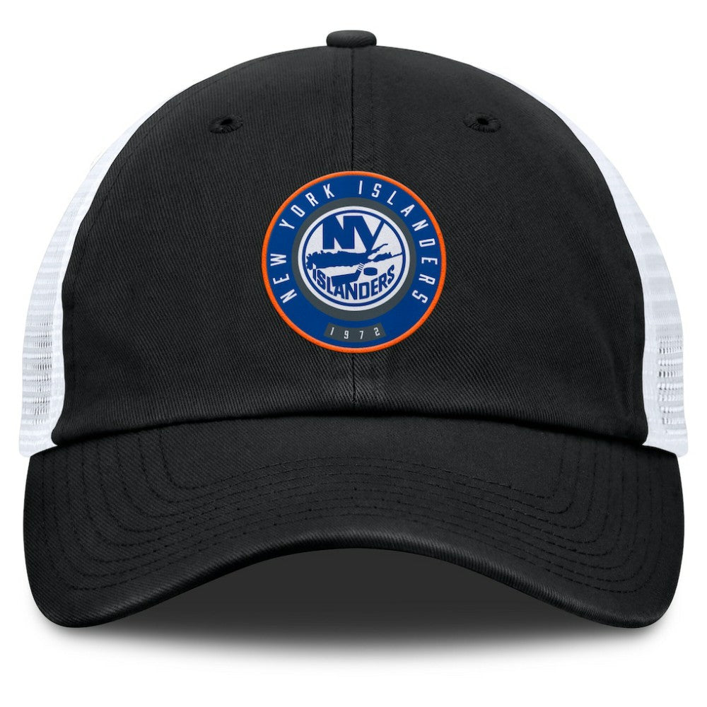 NHL New York Islanders Fanatics Averie Trucker Adjustable Hat - Black/Gray