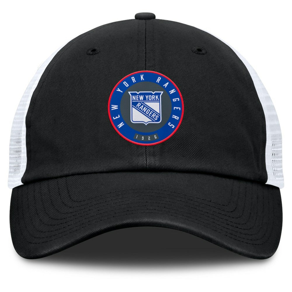 NHL New York Rangers Fanatics Averie Trucker Adjustable Hat - Black/Gray