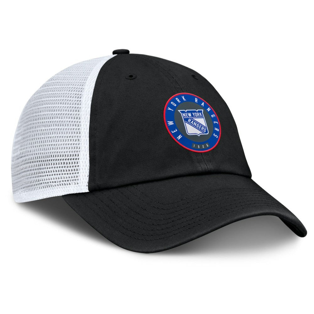 NHL New York Rangers Fanatics Averie Trucker Adjustable Hat - Black/Gray