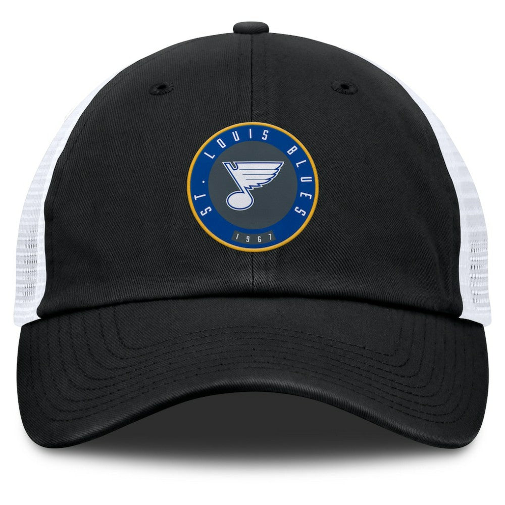 NHL St. Louis Blues Fanatics Averie Trucker Adjustable Hat - Black/White