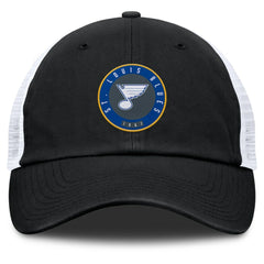 NHL St. Louis Blues Fanatics Averie Trucker Adjustable Hat - Black/White