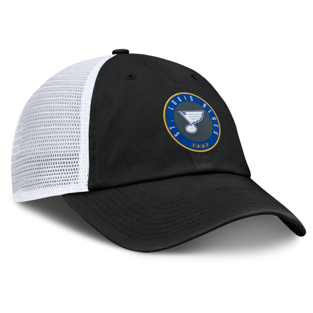 NHL St. Louis Blues Fanatics Averie Trucker Adjustable Hat - Black/White