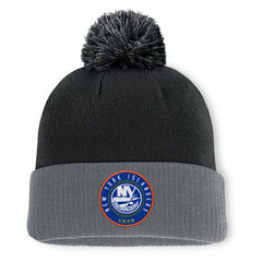 NHL New York Islanders Fanatics Aspyn Cuffed Knit Hat with Pom - Black