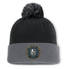 NHL Vegas Golden Knights Fanatics Aspyn Cuffed Knit Hat with Pom - Black
