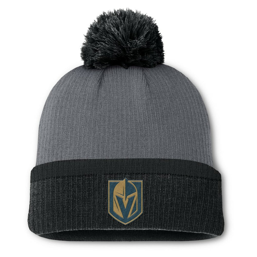 NHL Vegas Golden Knights Fanatics Women's Cuffed Knit Hat with Pom - Charcoal