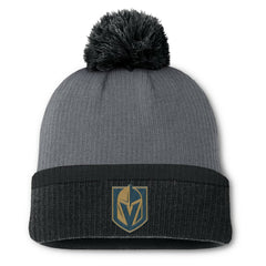 NHL Vegas Golden Knights Fanatics Women's Cuffed Knit Hat with Pom - Charcoal