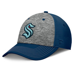 NHL Seattle Kraken Fanatics Fundamental Top Shelf 2-Tone Flex Hat - Gray/Navy