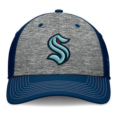 NHL Seattle Kraken Fanatics Fundamental Top Shelf 2-Tone Flex Hat - Gray/Navy