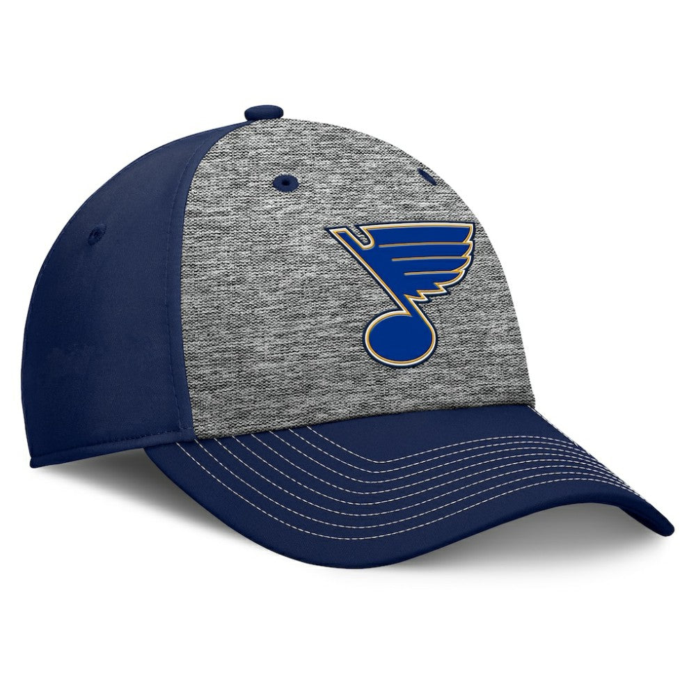 NHL St. Louis Blues Fanatics Fundamental Top Shelf 2-Tone Flex Hat - Gray/Navy