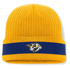 NHL Nashville Predators Fanatics Blueliner Cuffed Knit Hat - Gold
