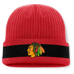 NHL Chicago Blackhawks Fanatics Blueliner Cuffed Knit Hat - Red