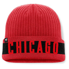 NHL Chicago Blackhawks Fanatics Blueliner Cuffed Knit Hat - Red