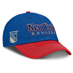 NHL New York Rangers Fanatics Heritage Home Ice Two-Tone Adjustable Hat - Blue/Red