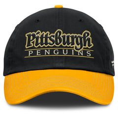 NHL Pittsburgh Penguins Fanatics Heritage Home Ice Two-Tone Adjustable Hat - Black/Gold