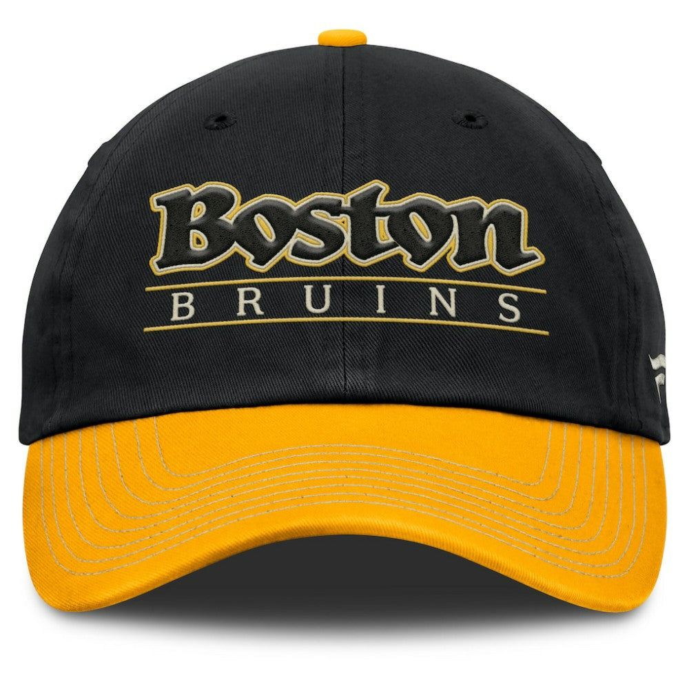 NHL Boston Bruins Fanatics Heritage Home Ice Two-Tone Adjustable Hat - Black/Gold